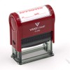 Approved w/by Date Line Self-Inking Office Rubber Stamp (Red) -