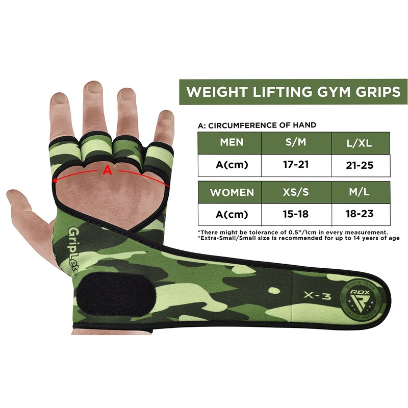 RDX Weightlifting Gloves Gym Anti Slip Long Strap Muscle Training