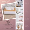 White Tissue Box Cover Padang with Bamboo Top - Elegant