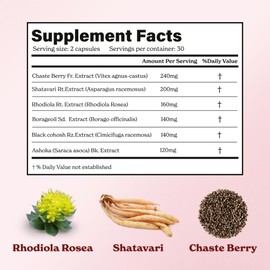 Better Alt PMS+ Capsules | with Chaste Berry, Rhodiola Rosea | Supports Hormonal Health, Helps Reduce Discomfort, Improve Mood | 1-Month Pack