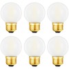 HOMOSUM Dimmable G16.5 Frosted Edison Bulb,6W E26 LED Bulb Equivalent