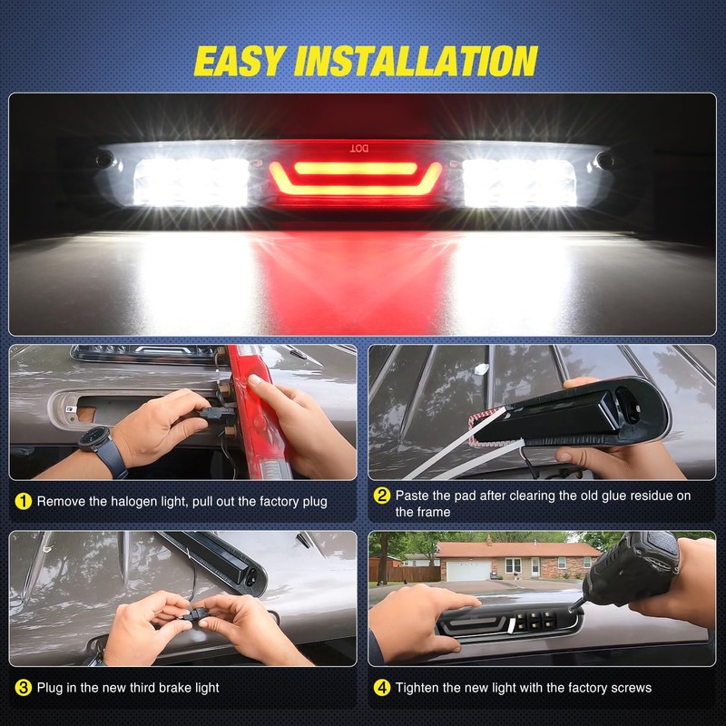 Nilight Third Brake Light High Mount 3rd Stop Reverse Cargo