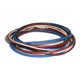 PRERNA Cords Craft ® Women's 3 Wrap Genuine Leather Bracelets, Blue Color, 55 cm, Genuine Leather Bracelets, Leather Bracelets, Bracelets