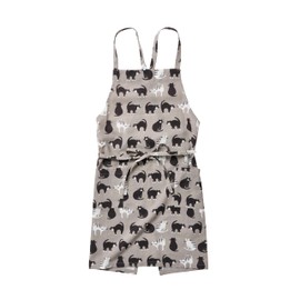 REP Oreo Gray Apron, Size: Approx. 28.7 x 33.1 inches (73 x 84 cm)