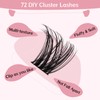 Pack of 72 Individual Eyelashes, Cluster Eyelashes, Eyelash Clusters, DIY
