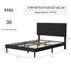 IOILORI Full Size Platform Bed Frame with Upholstered Velvet Headboard,
