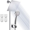 Shower Head Set, High Pressure 8'' Rainfall Stainless Steel Shower