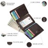 LOUEBICA Men's Genuine Leather Wallet Trifold Wallet RFID Blocking Minimalist