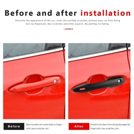 DLOVEG Car Door Handle Cover Protector Compatible for 2018-2023 2024 2025 Toyota Camry Accessories Compatible for Toyota Corolla 2024 2023 2022-2020 (with 2 Smart Key Holes, Matte Black)
