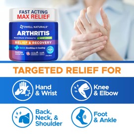 OWELL NATURALS Joint & Muscle Cream - All-Natural- Maximum Strength Relief & Recovery for Back (2 Fl Oz (Pack of 1)