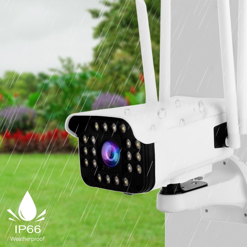 1080P Security Outdoor Camera PTZ 2.4Ghz WiFi IP66 Waterproof 20‑LED