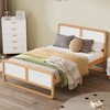 Modern Style Queen Size Solid Wood Platform Bed Frame for