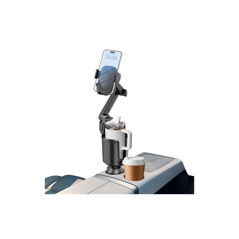 Cup Phone Mount for Car - 2026 Upgraded Long Arm