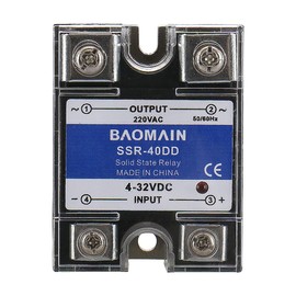 Baomain SSR-40DD 40A Signal Phase DC Solid State Relay DC 4-32V DC 24-220V