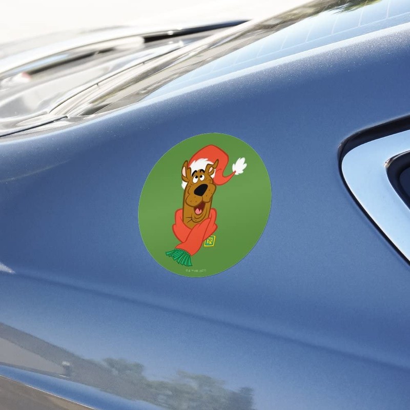 A Scooby Christmas Automotive Car Window Locker Circle Bumper Sticker