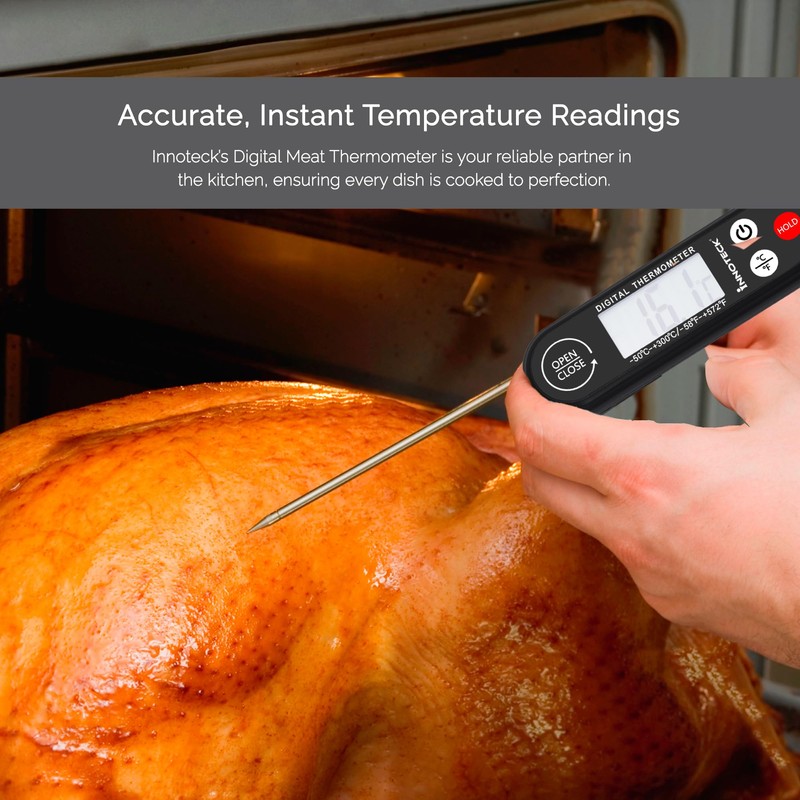 Innoteck Essentials Digital Meat Thermometer for Cooking, BBQ, and Air