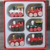 Toyvian Christmas Train Wooden Small Train Decoration Christmas Tree Pendant