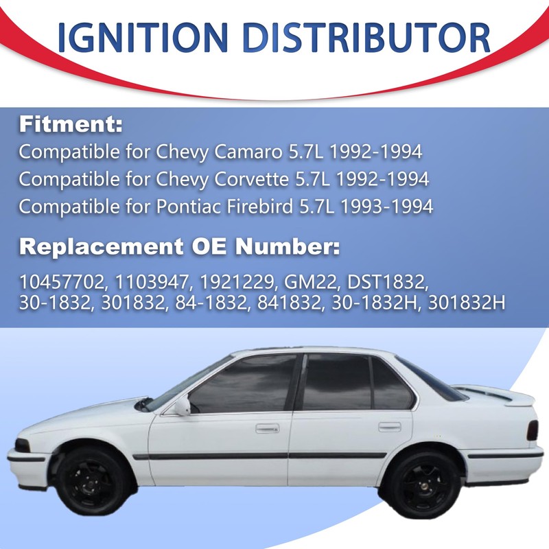 EVERESTWAY Ignition Distributor Compatible for Chevy Camaro Pontiac Firebird Corvette