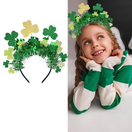 St Patricks Day Headbands Green Shamrock Headbands Glittery Irish headband St. Patrick's Day holiday party supplies hair accessories