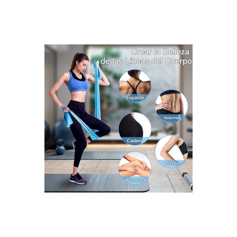Jasinber Bandas Elásticas, 3 Unidades Bandas de Resistencia para Yoga，Pilates,