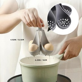 Silicone Egg Boiler Rack, Freestanding Egg Boiler Holder with 6 Slots, Heat-Resistant Silicone Cooker for Soft & Hard Boiled Eggs, Easy to Use Kitchen Tool