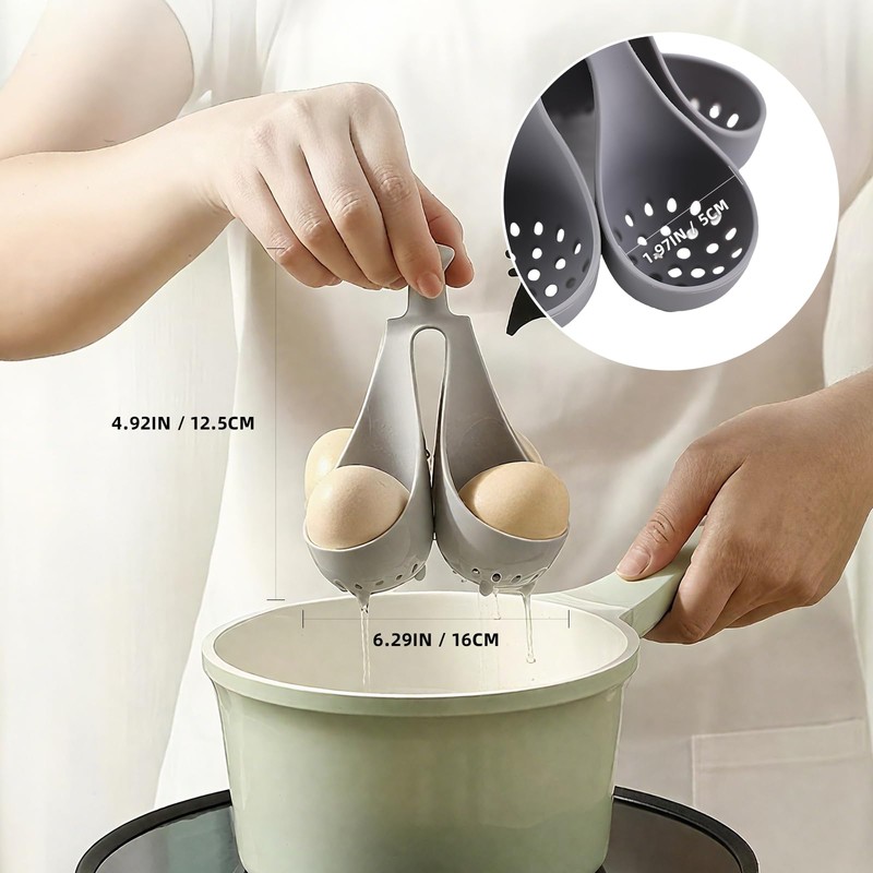 Silicone Egg Boiler Rack, Freestanding Egg Boiler Holder with 6