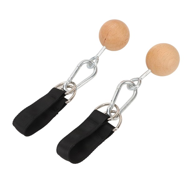 Pull Up Ball Grip, 1 Pair Anti Slip Beech Wood