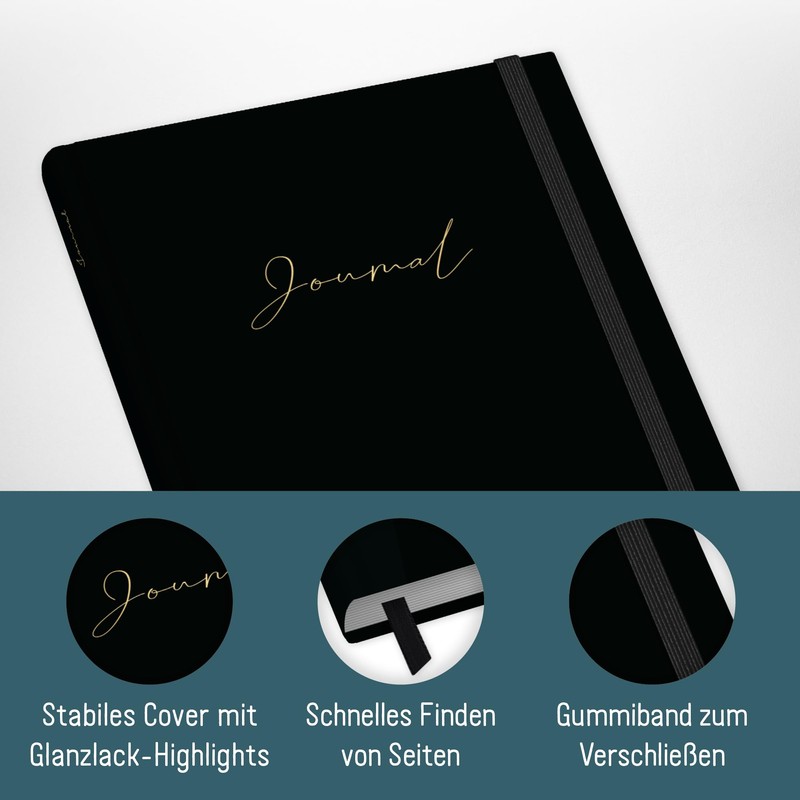 Trendstuff by Häfft Bullet Journal Dotted A5 with Elastic Band