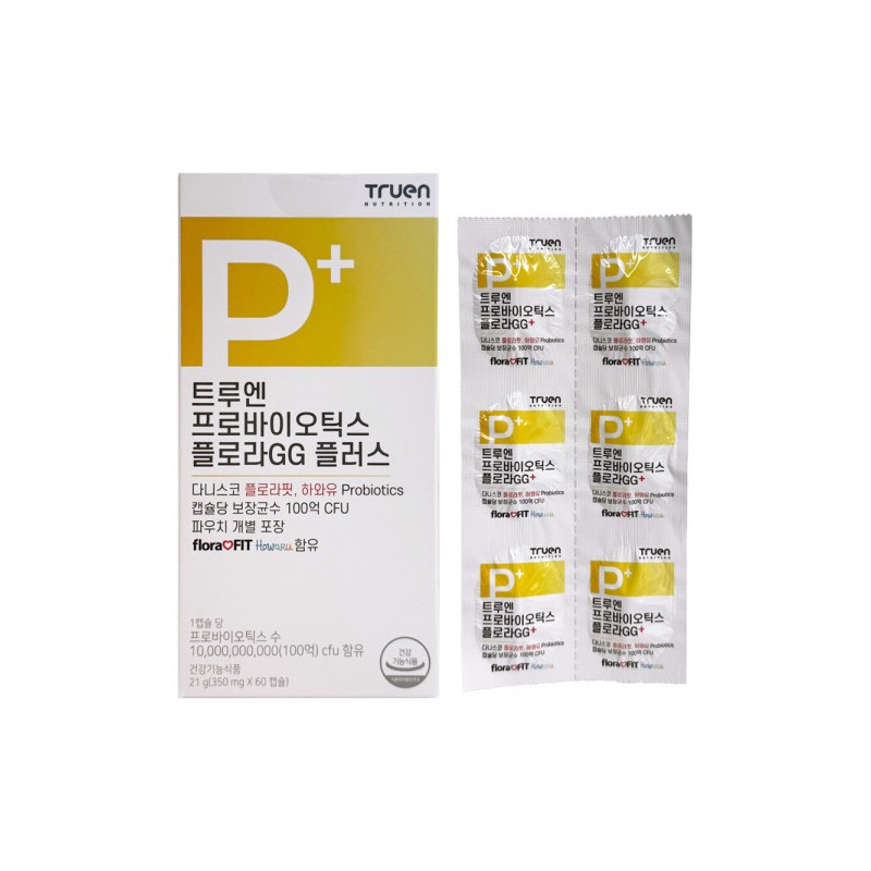TrueN 트루엔 프로바이오틱스 플로라GG 플러스 350mg x 60캡슐 1개 /