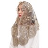 Spanish Mantilla Gold Chaple Veil Traditional Catholic Mass Church Head