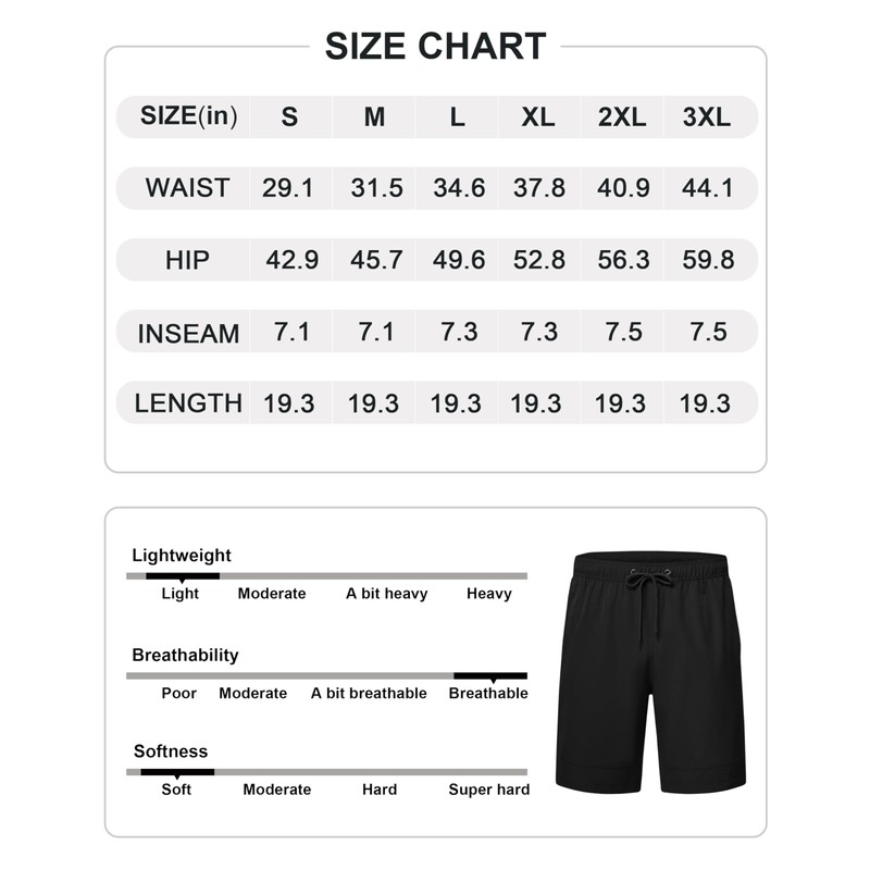 MoFiz Men's Beach Board Short with Inner Linner Pocket Bathing