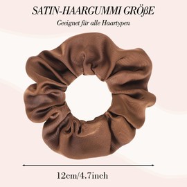 Pack of 6 Scrunchies Hair Bobbles, Silk Scrunchie Ponytail Holder, Satin Hair Scrunchie, Ponytail Holder, Invisibobble for Girls and Women (6 Colours)