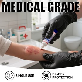 FINITEX Guantes desechables de nitrilo sin látex, color negro, 100 guantes de comida para exámenes médicos de limpieza sin polvo, talla XL