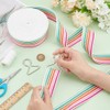 BENECREAT 10 Yards Rainbow Striped Ribbon, 1-1/2 inch(38mm) Wide Polycotton