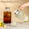 2 Pack 1 Gallon thickened Glass Pitcher with Lid and