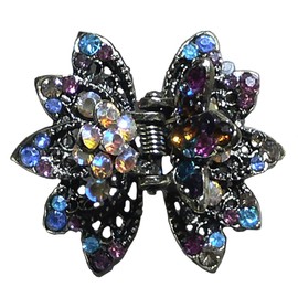 Small Round Metal Jaw Clips Claw Clips Antique Gold Trim LPW86440-3multi colors