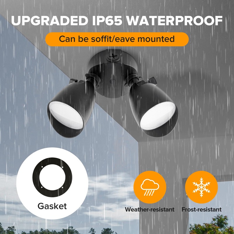 UME 2-Packs 2500 Lumen 32 Watt 28 LED Dual-Head Floodlight