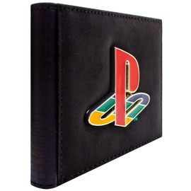 PocketGear PS Play Ikonisches Station Gaming-Emblem Erwecke Deine Träume Geldbörse/Geldbeutel Bi-Fold ID & Kartenhalter, Schwarz