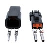 Black Male & Female Connector Set for Deutsch DTP Series