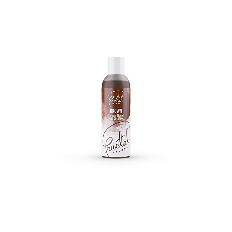 Fractal Colours FlowAir Airbrush Liquid Food Colouring 100ml Brown
