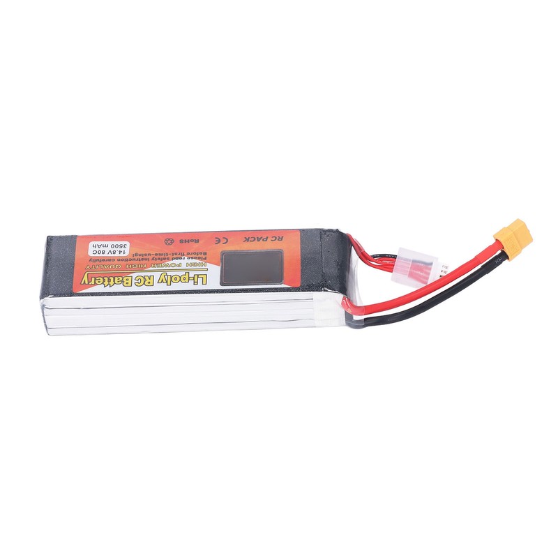 3500mAh Lipo Battery 80C Discharge Rate 14.8V 4S XT60 Plug