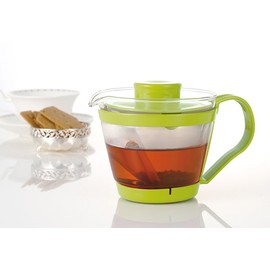 iwaki(イワキ) 耐熱ガラス ティーポット レンジのポット 茶器 グリーン 400ml K863-G
