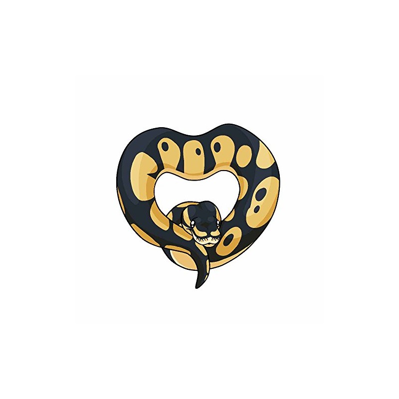 Ball Python Heart Snake Decal -Indoor and Outdoor use! (Phantom)