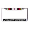 Afghanistan War Veteran Chrome License Plate Frame