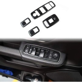 Xtreme Trux Molded Carbon Fiber Power Window Switch Trim Bezel Cover For 19-22 Ram 2500 3500