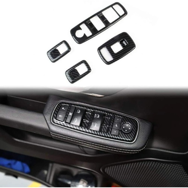 Xtreme Trux Molded Carbon Fiber Power Window Switch Trim Bezel
