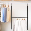 Simple Houseware Adjustable Closet Hanging Rod, Black