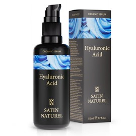 Organic Hyaluronic Acid Serum - 50ml - Vegan - Hyaluronic Anti Wrinkle Face Serum with Aloe Vera - Anti Aging Hyaluronic Serum Face Cream Ladies - Natural Cosmetics