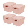 Glad Storage Baskets with Lids - Set of 4 Stackable