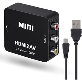 JUTOSU HDMI to RCA Converter, HDMI to RCA Converter, HDMI to AV Converter, HDMI to AV Converter, HDMI to AV Change Adapter, Supports 1080P Converter, Video Converter, Audio Transfer, USB Powered, PS2,